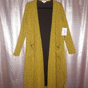 LuLaRoe BNWT S Sarah duster cardigan - fancy mustard yellow